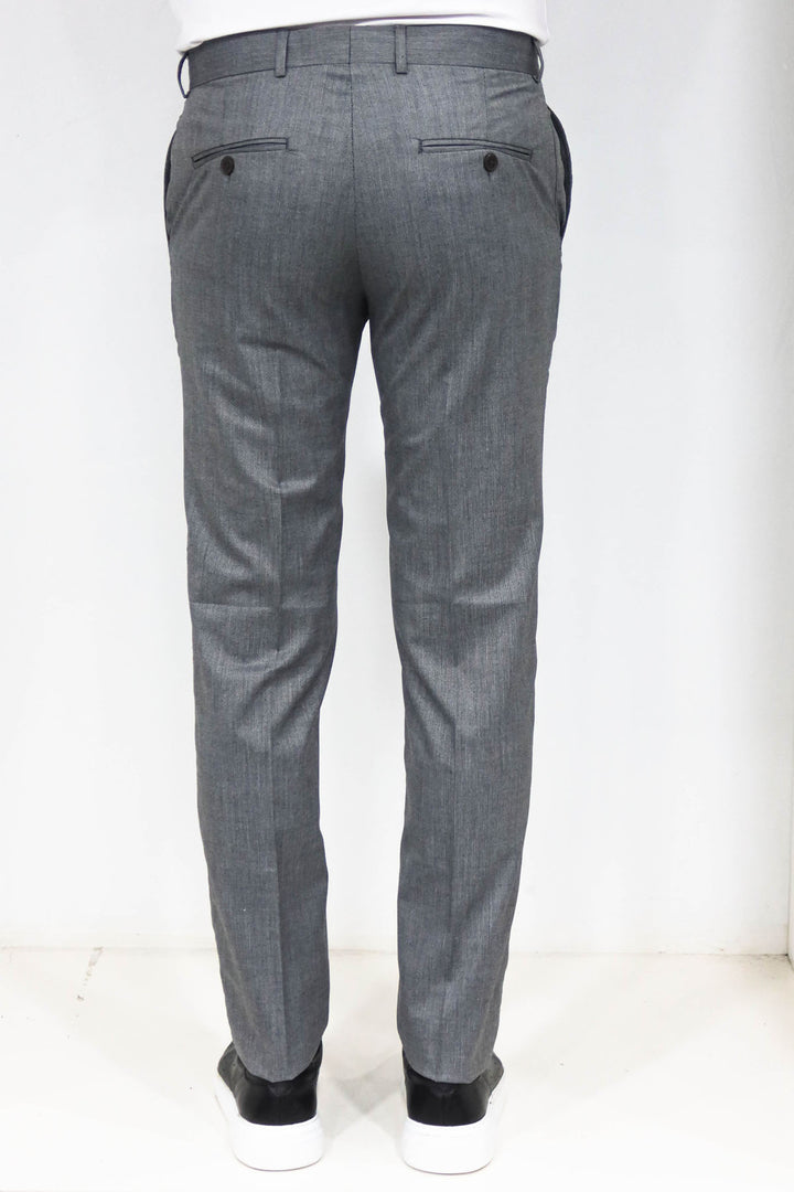 Pantalón Hombre Slim Fit Texturizado Gris Oscuro - Wessi