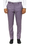 Slim Fit Textured Purple Men Trousers - Wessi