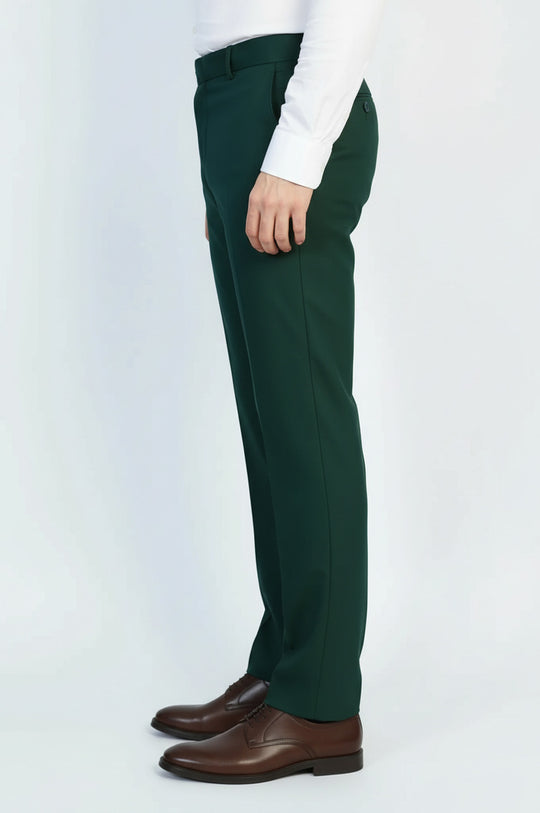 Pantalón Hombre Slim Fit Texturizado Verde Oscuro - Wessi