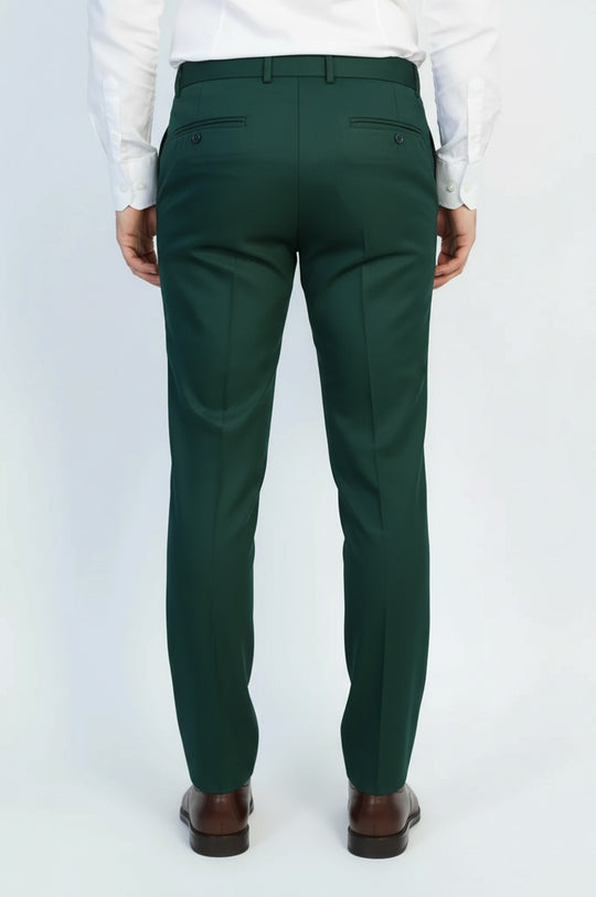Pantalón Hombre Slim Fit Texturizado Verde Oscuro - Wessi