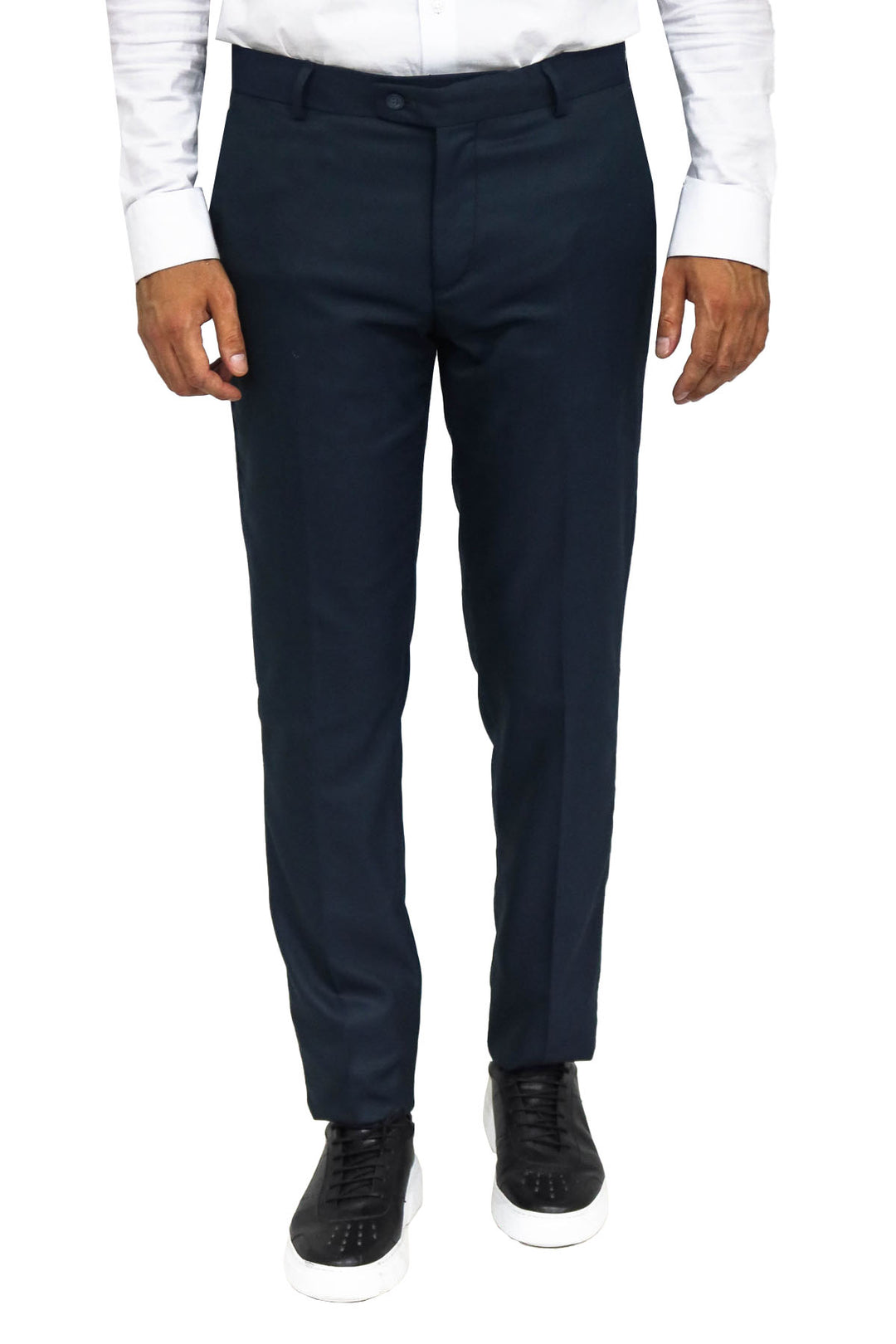Pantalon Homme Vert Pétrole Texturé Coupe Slim - Wessi