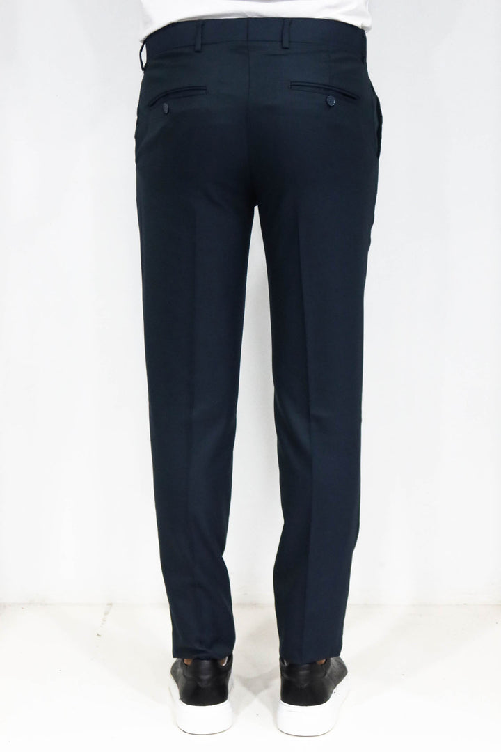 Pantalon Homme Vert Pétrole Texturé Coupe Slim - Wessi