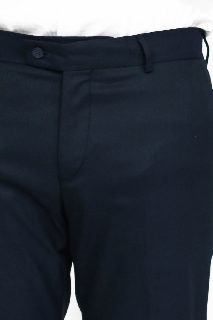 Pantalon Homme Vert Pétrole Texturé Coupe Slim - Wessi