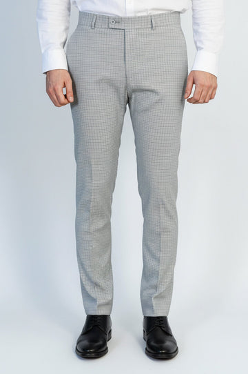 Клетчатые серые мужские брюки - Wessi