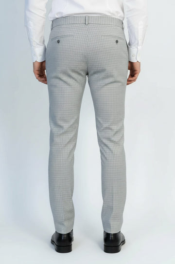 Клетчатые серые мужские брюки - Wessi