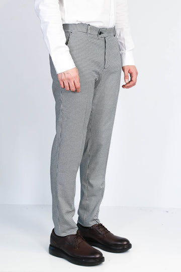 Pantalones Hombre Slim Fit Pata De Gallo Gris - Wessi