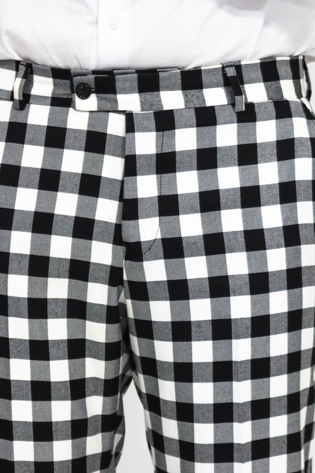 Pantalón Hombre Slim Fit Cuadros Negro - Wessi
