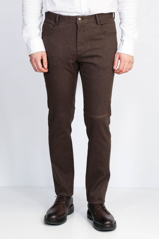 Cotton Slim Fit Brown Men Pants - Wessi Wessi - Discover Diversity Cotton Slim Fit Brown Men Pants - Wessi Wessi - Discover Diversity