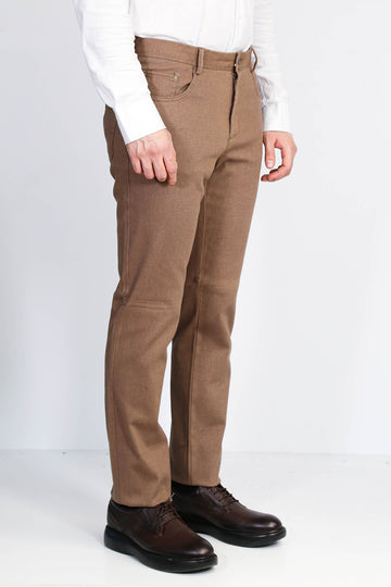 Pantalón Hombre Slim Fit Algodón Marrón Claro - Wessi