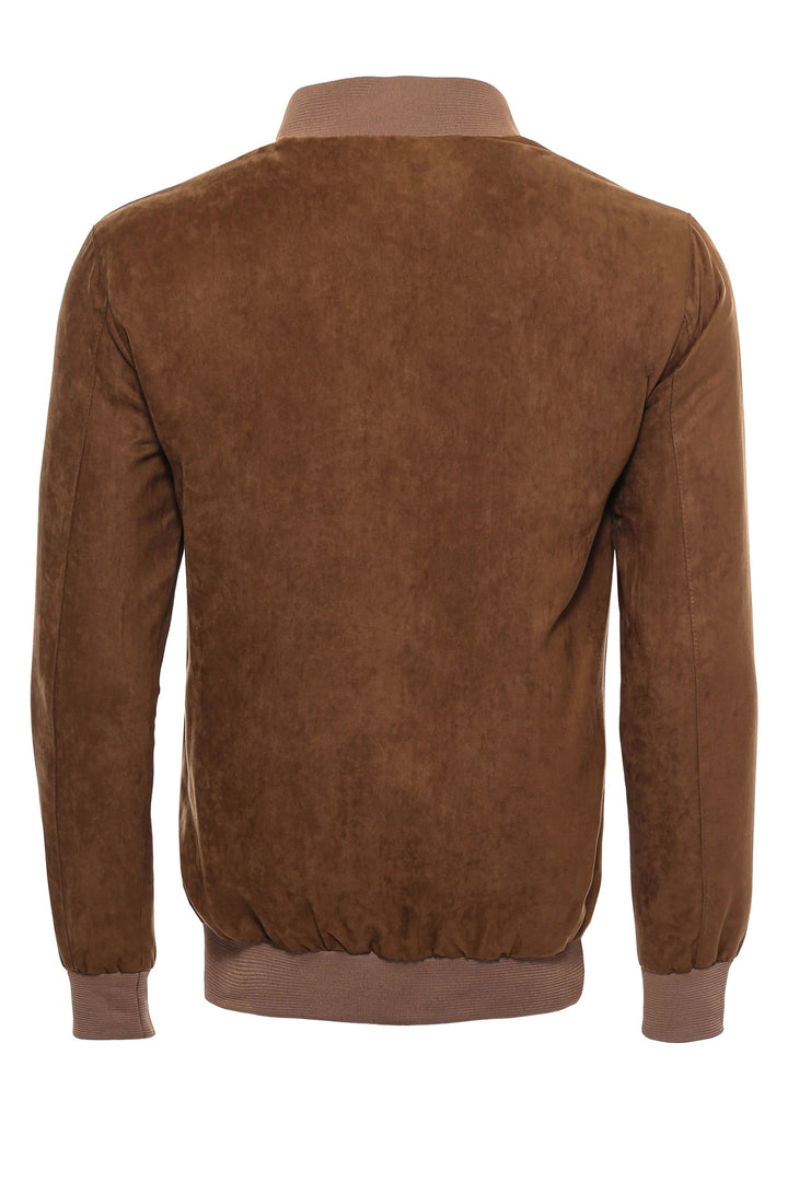 Abrigo bomber de ante con bolsillos de parche Tawny - Wessi