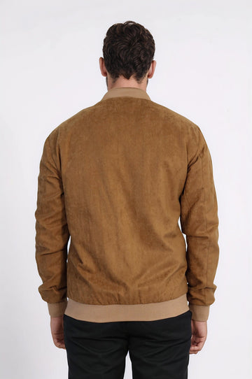 Замшевый бомбер Tawny с накладными карманами - Wessi