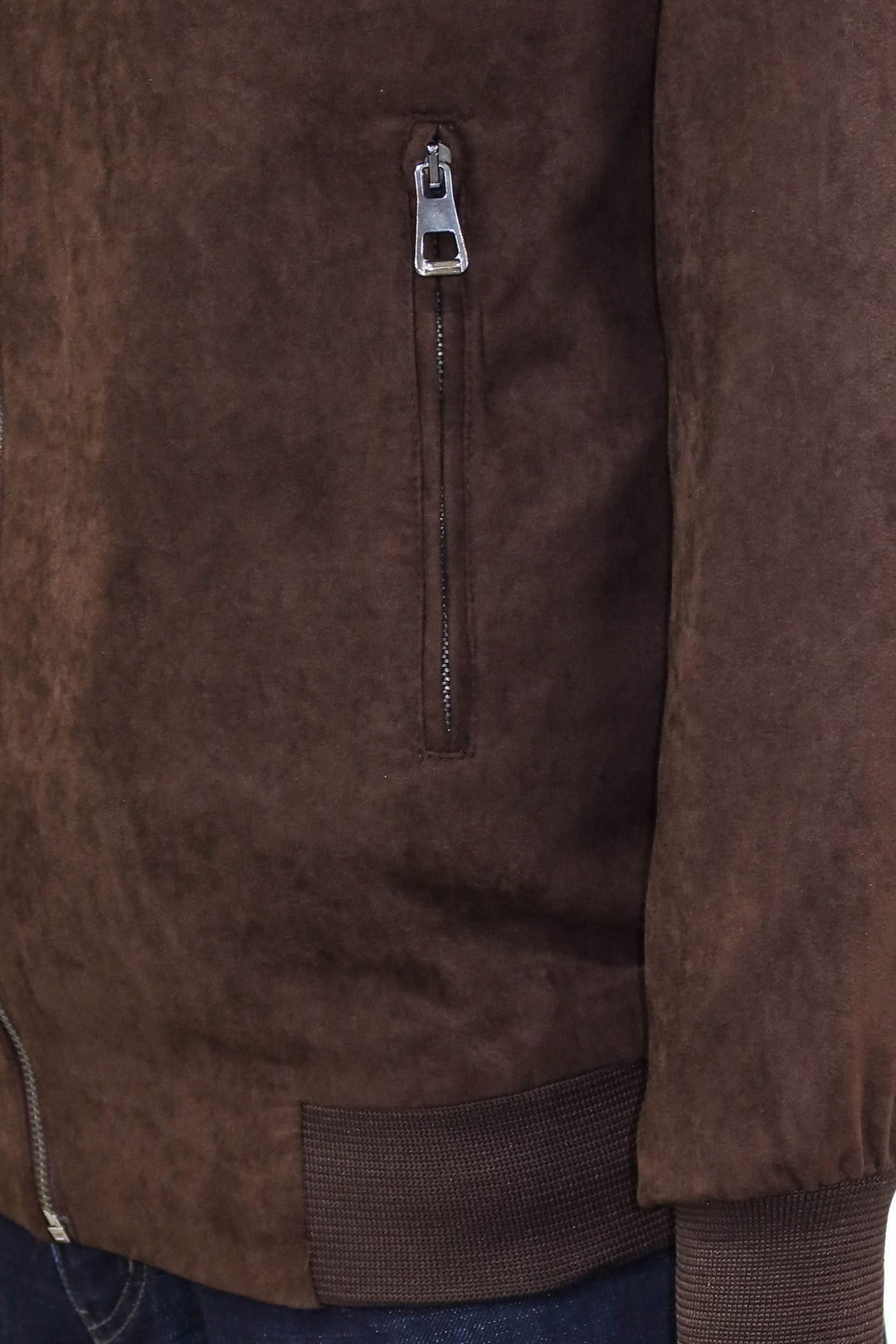 Cappotto bomber da uomo marrone con tasche semplici con cerniera - Wessi