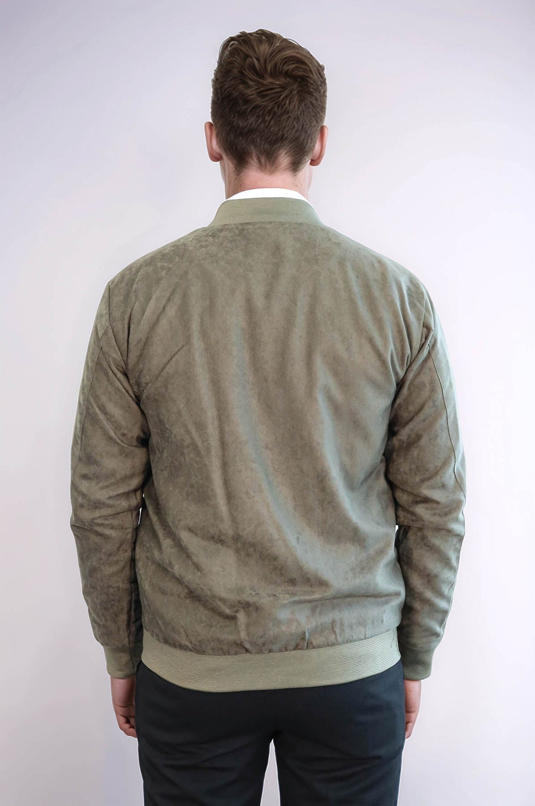 Manteau Bomber Homme Vert Clair Poches Zippées Unies - Wessi