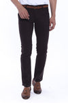 Pantaloni da uomo in gabardina marrone - Wessi