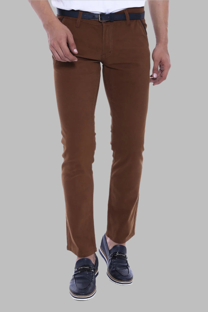 Pantaloni da uomo in Gabardin marrone chiaro - Wessi