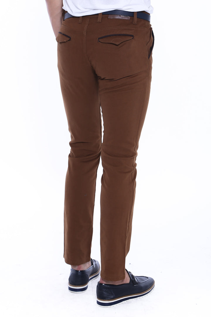 Pantaloni da uomo in Gabardin marrone chiaro - Wessi