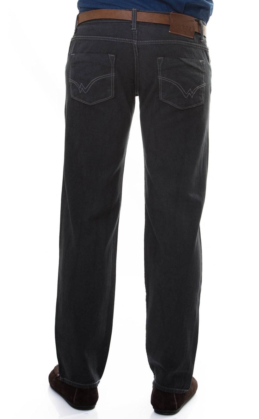 Slim Fit Straight Cut Washed Anthracite Men Trousers
