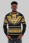 Sudadera Estampada Slim Fit Negro Amarillo - Wessi