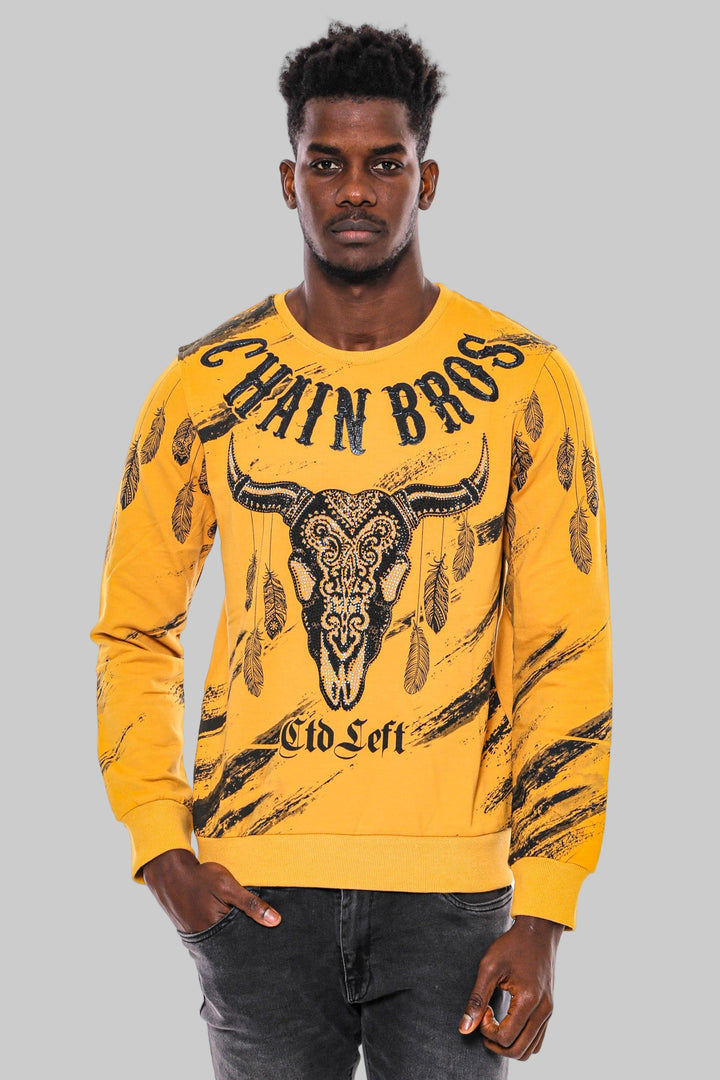 Felpa Gialla Slim Fit Fantasia - Wessi