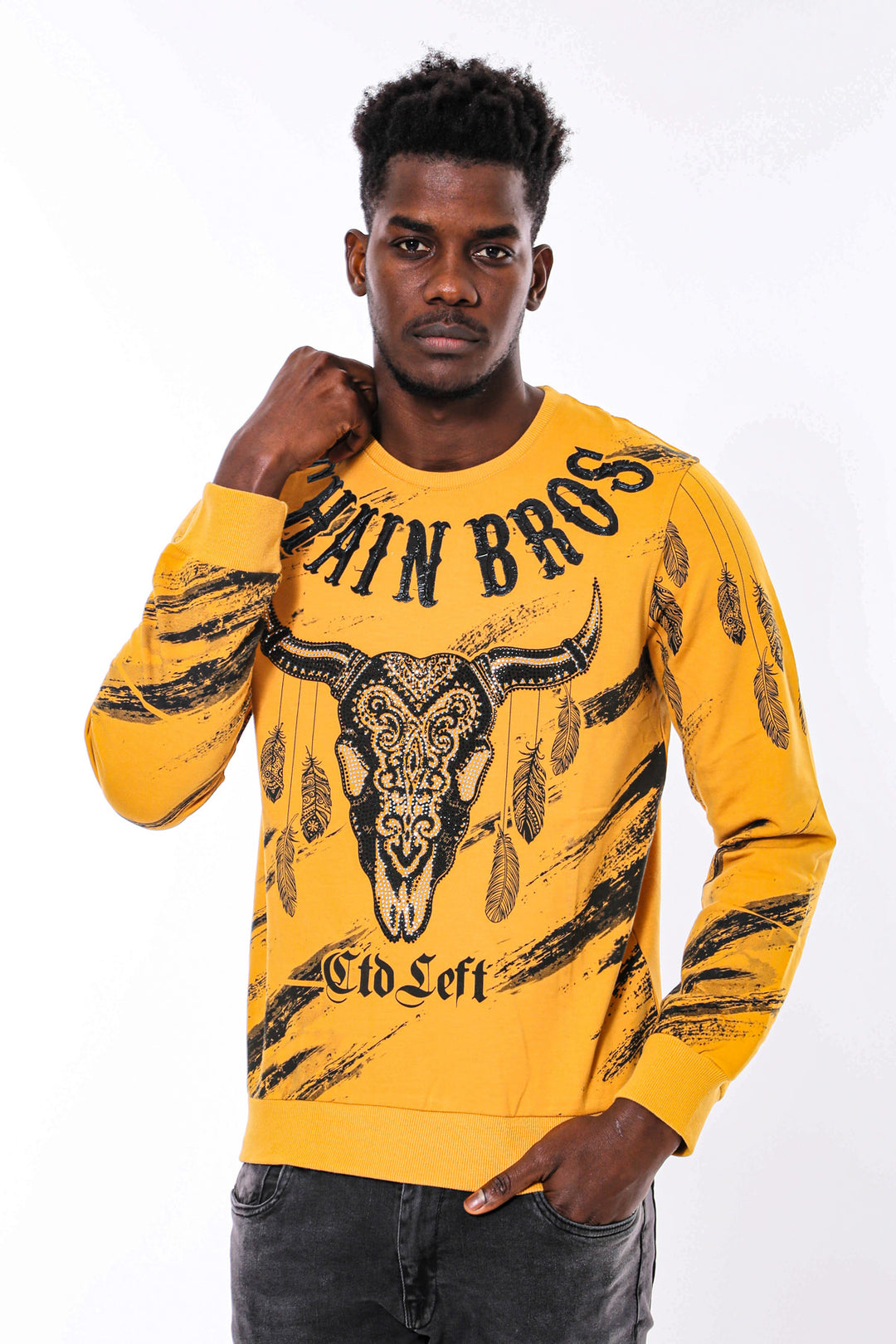 Felpa Gialla Slim Fit Fantasia - Wessi