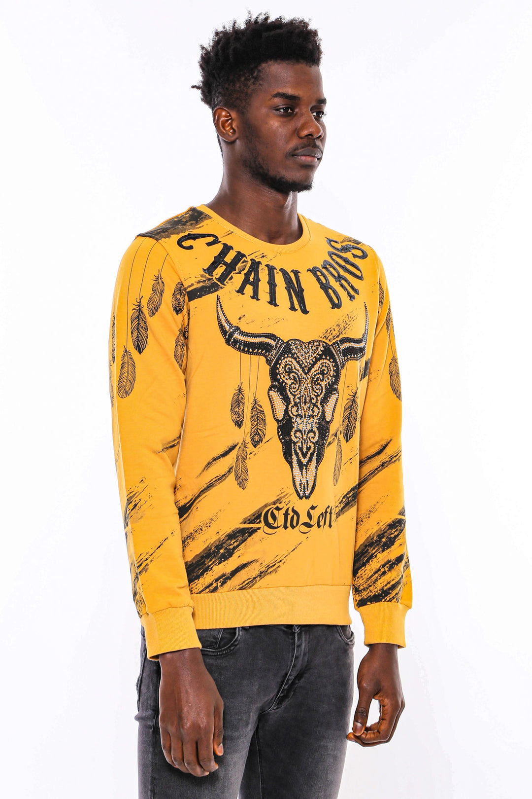 Felpa Gialla Slim Fit Fantasia - Wessi