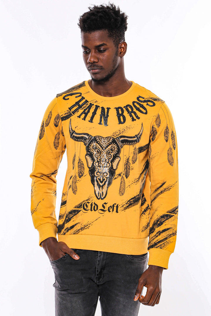 Felpa Gialla Slim Fit Fantasia - Wessi