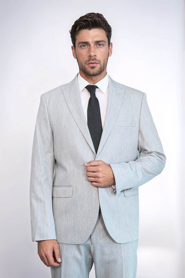 Traje de hombre 2 piezas liso slim fit gris claro - Wessi