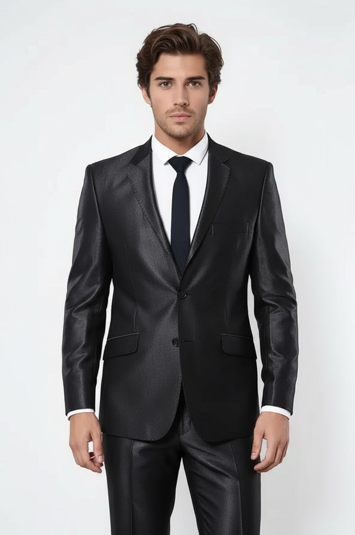 Shiny Smoked Men's Suit - Wessi