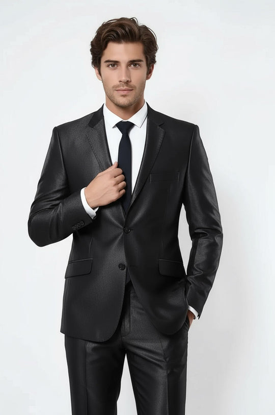 mens formal dress suit Shiny Smoked 2-Piece Suit | Wessi Slim Fit Men's Formal Suit – Wessi