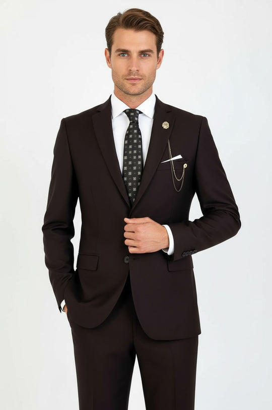 Brown 2-Piece Suit | Slim Fit Men's Formal Suit - Wessi Wessi - Discover Diversity Brown 2-Piece Suit | Slim Fit Men's Formal Suit - Wessi Wessi - Discover Diversity