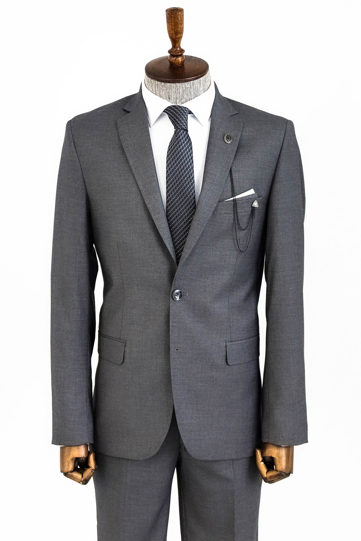 Buy RAYMOND Grey Mens Notched Lapel Slub 2 Piece Suit | Shoppers Stop