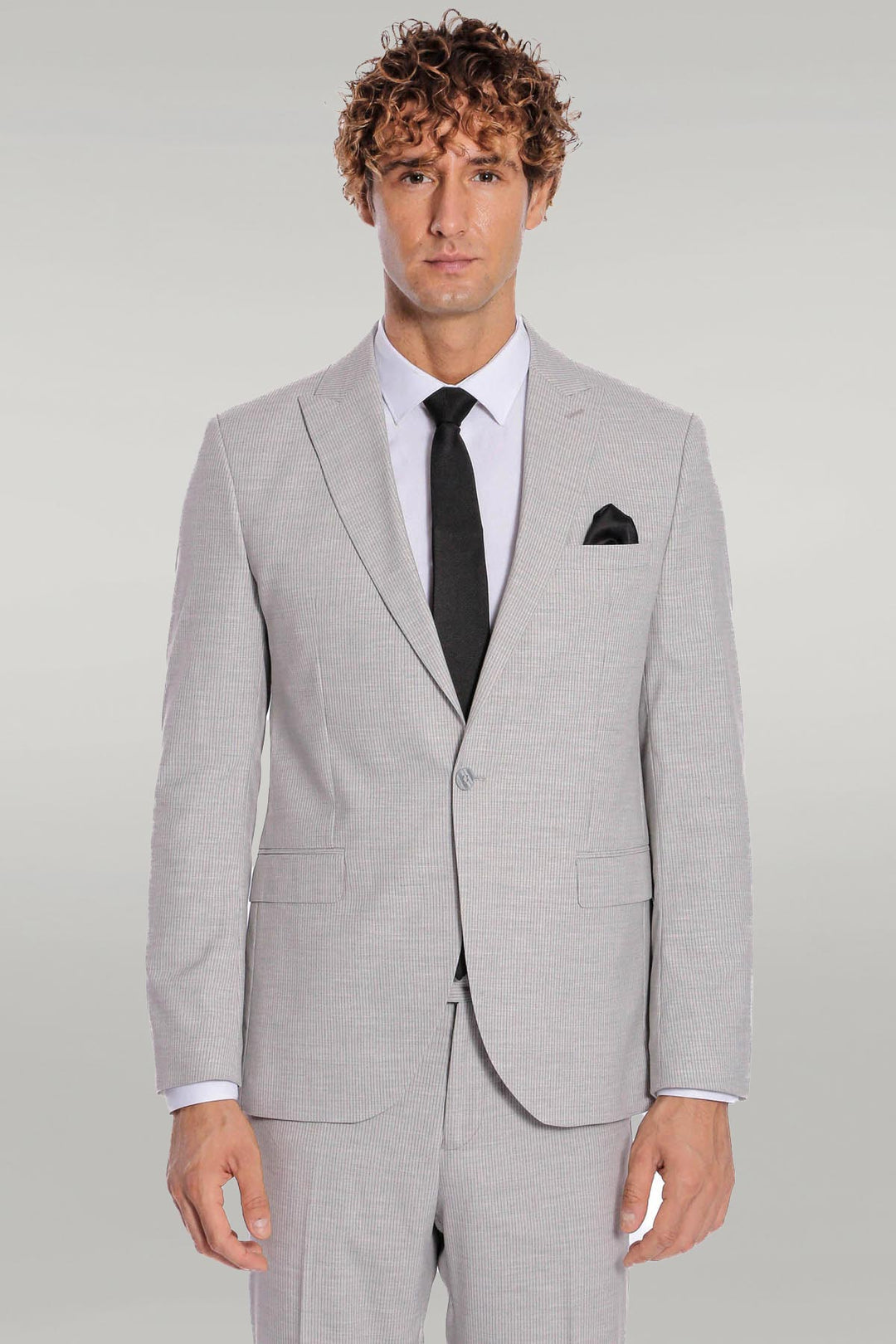 Costume 2 pièces rayé gris pour homme - Wessi