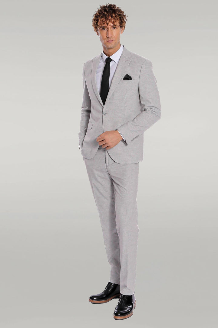 Costume 2 pièces rayé gris pour homme - Wessi