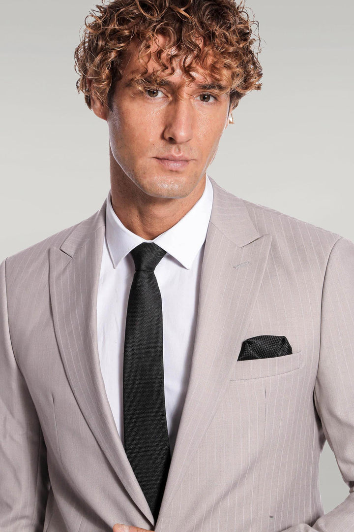 Costume 2 pièces rayé gris pour homme - Wessi