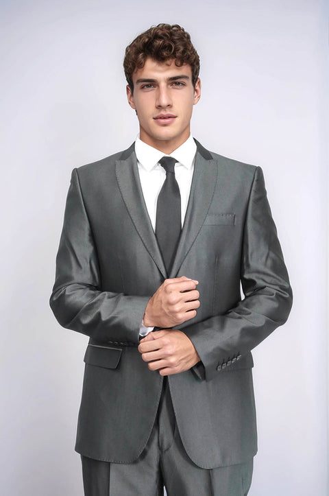 Shiny Anthracite Men's Suit | Wessi
