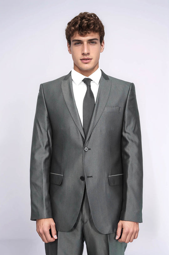 Traje de hombre antracita brillante | wess