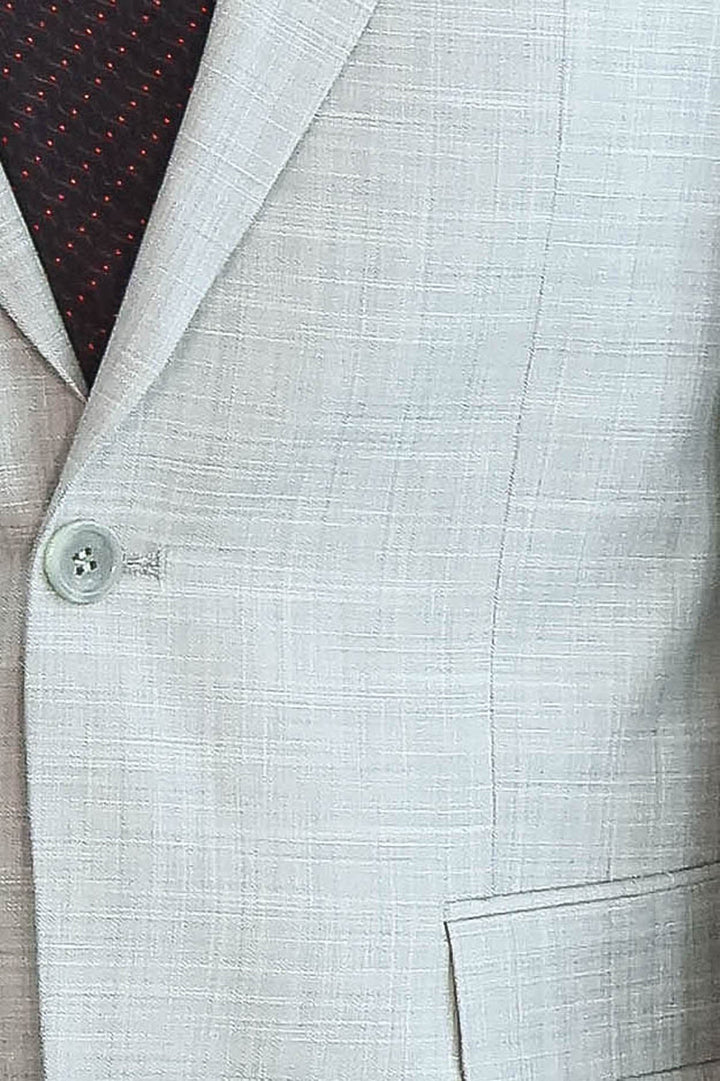 Светло-серый мужской костюм приталенного кроя из двух предметов на одной пуговице - Wessi