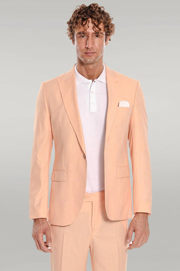 بدلة رجالية صفراء منقوشة مكونة من قطعتين - Wessi