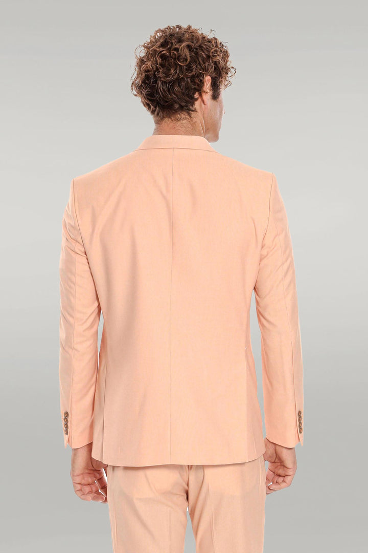 Costume Homme 2 Pièces Coupe Slim Jaune à Motifs - Wessi