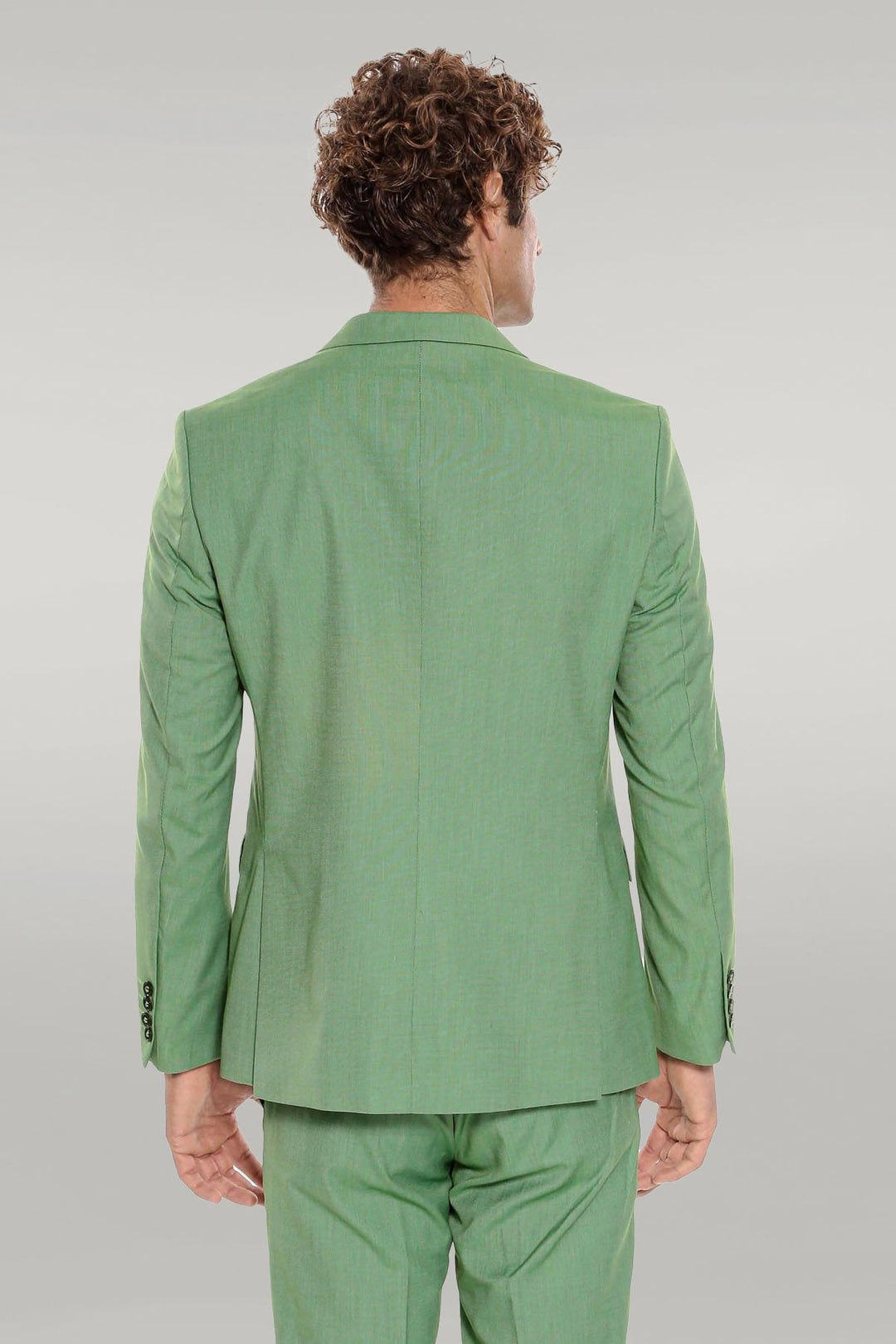 Costume Homme 2 Pièces Coupe Slim Vert à Motifs - Wessi