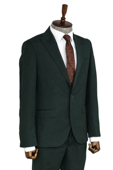 Traje de hombre 2 piezas estampado slim fit verde oscuro - Wessi