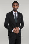 Costume Homme 2 Pièces Uni Slim Fit Noir - Wessi