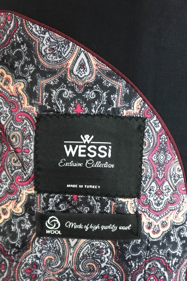 Wool Black Men Suit - Wessi