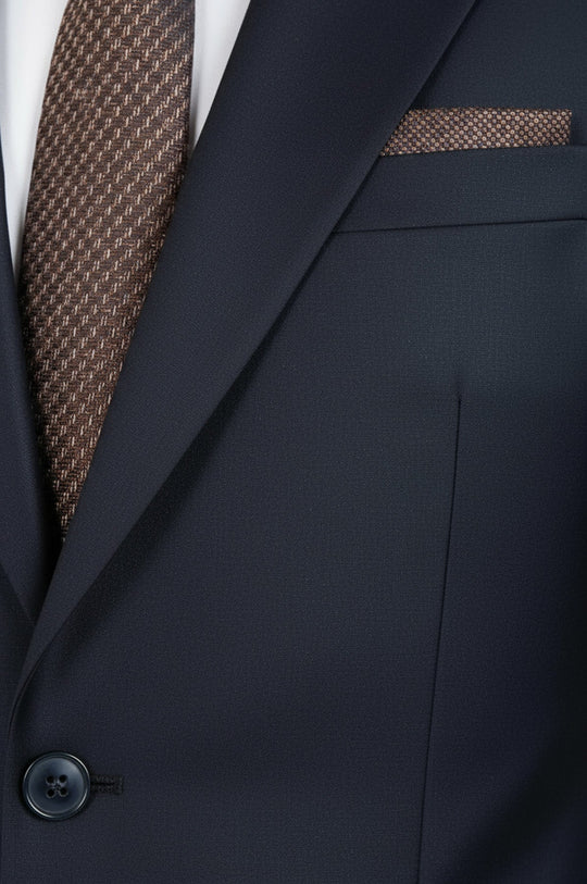 Traje de hombre azul marino de lana - Wessi