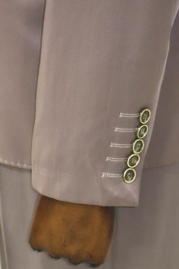Traje de hombre liso color marrón claro - Wessi