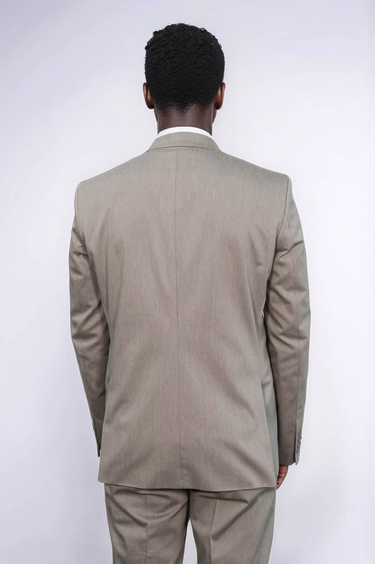 Costume Homme Beige 2 Pièces à Boutons Uniques - Wessi