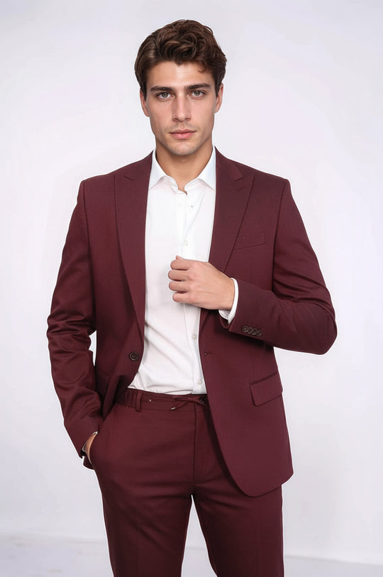 burgundy color dress for men Men's Burgundy Suit | Suits for Weddings & Events