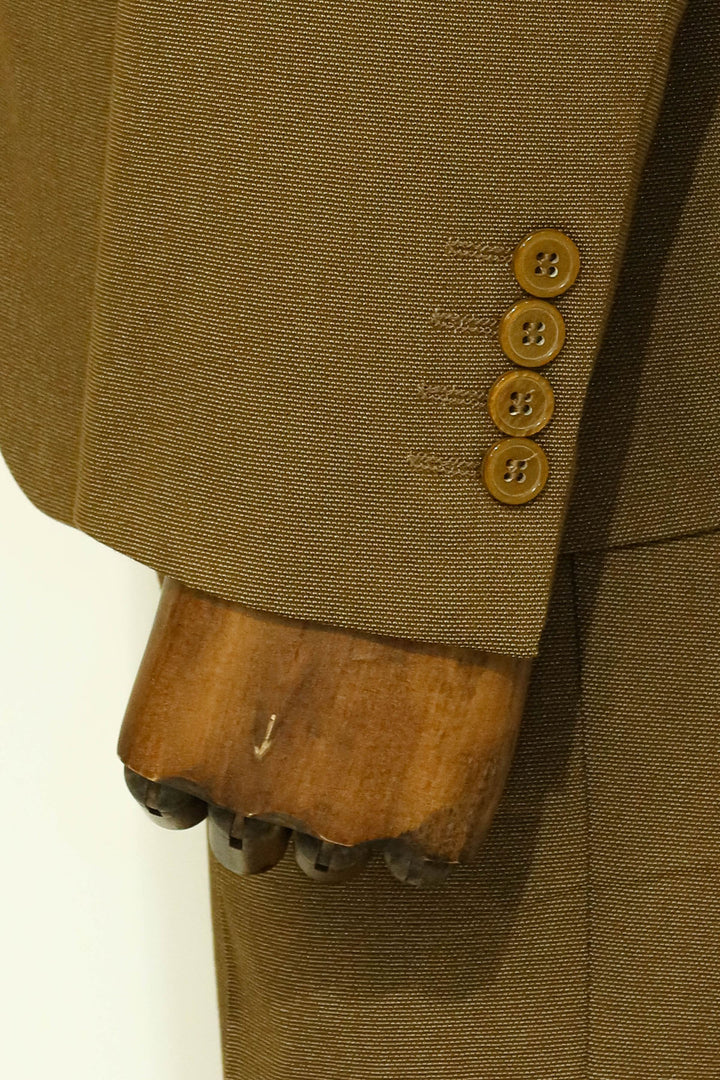 Single Buttons 2 Piece Tan Men Suit - Wessi