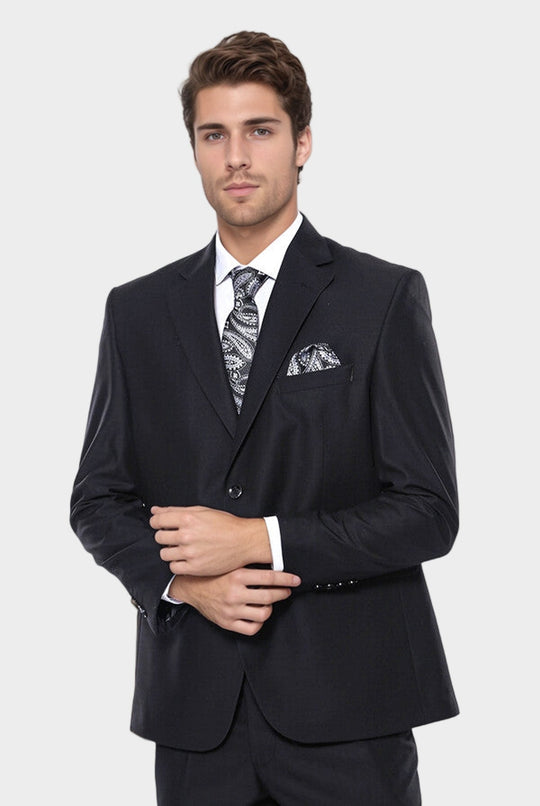 Traje negro regular de 4 gotas | wess