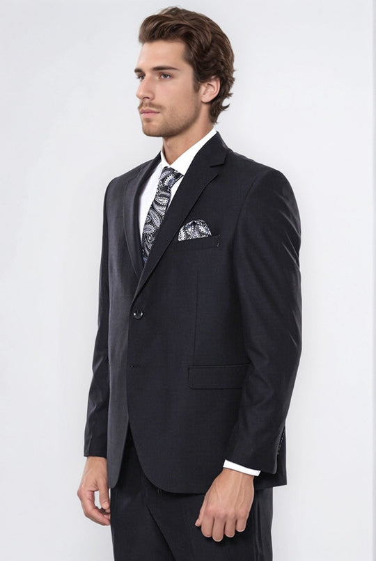 Traje negro regular de 4 gotas | wess